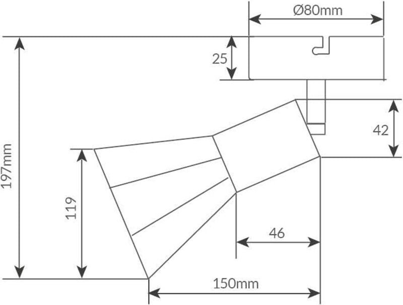 Schlichter Deckenstrahler Bhani Serie E27 Schwarz