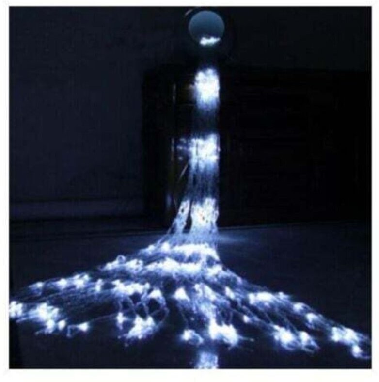 LED-Lichterketten Wasserfall Kaskade Fließendes Wasser Schneeeffekt Vorhang Hängende Funkelnde Wasserfallbeleuchtung für...