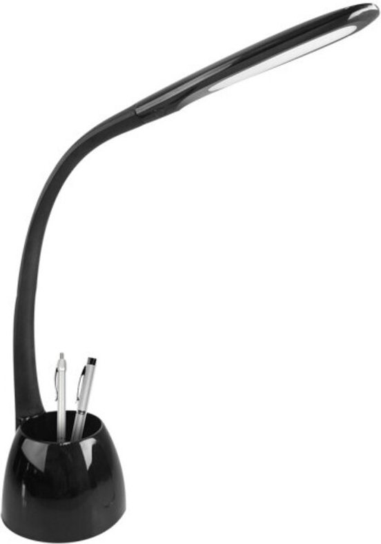 Flexo Cobain Schwarz 8w 595lm 5000k Reg.inten.tactil Flexibler orientierbarer Bleistifthalter 40x11,5x22,5 Cm - Fabrilam...