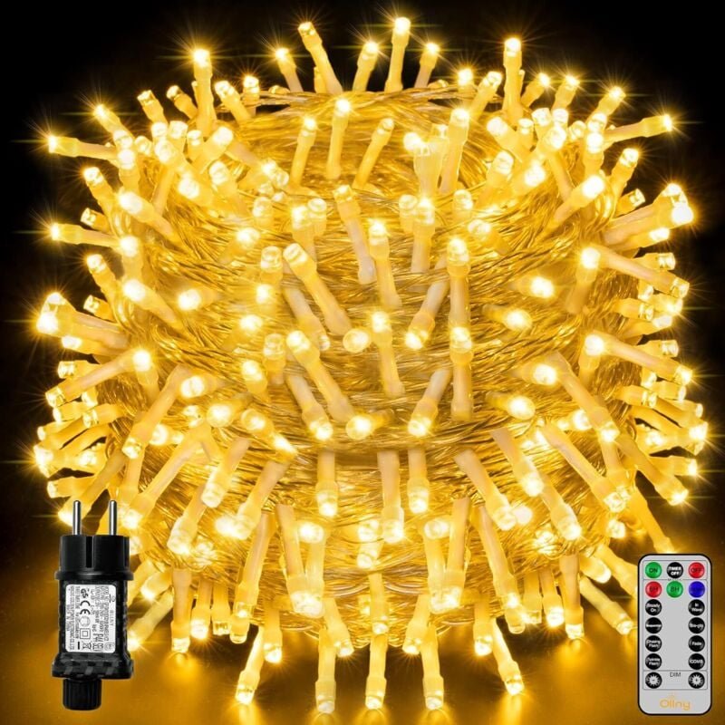 Led Lichterkette 40m 400 LEDs, Weihnachtsbeleuchtung IP44 Wasserdicht mit Fernbedienung und Timer, 8 Modi, Party Deko fü...