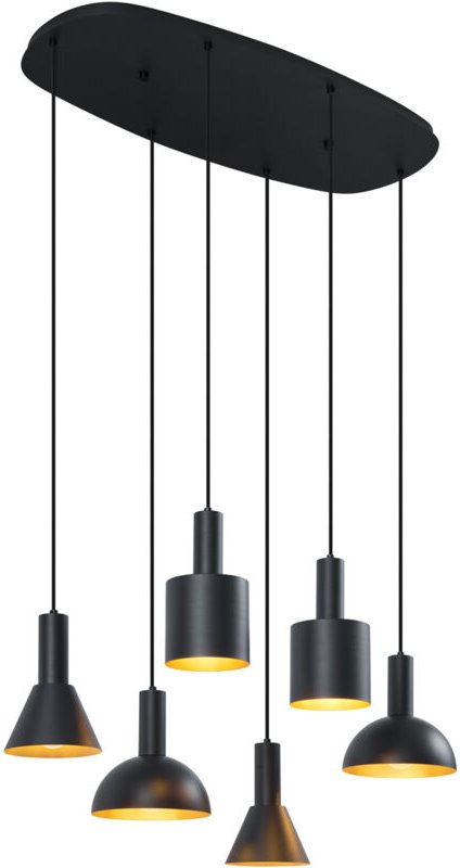 Moderne Hängelampe Schwarz 6-flammig - Biles