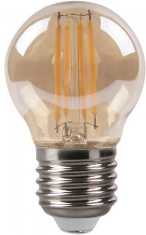 FABRILAMP Kugelförmige Glühbirne 7x4,5d 4w 380lm E27 Amber 2700k