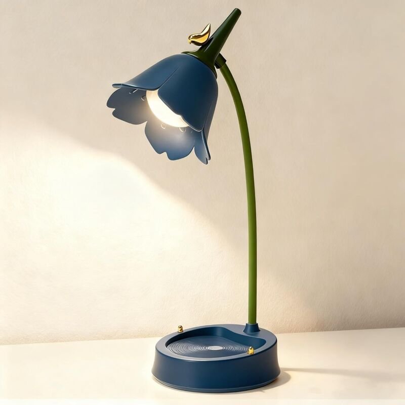 Kabellose LED-Schreibtischlampe, verstellbare Tischleuchte, dimmbarer Schwanenhals, wiederaufladbarer Akku, augenschonen...