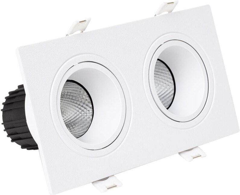 LED Downlight Quadratisch Schwenkbar 18 W Dimmbar Schnitt 75x155mm 2700K Weiß Warmweiß