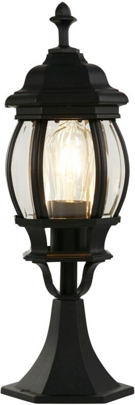 Searchlight - Bel Aire Außenpfosten 500 mm, Schwarz mit Klarglas