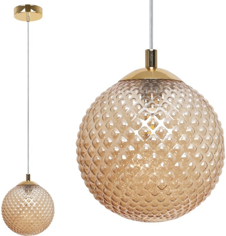 Cannes Hängelampe 1 Flacher Honigschirm 15cm G9