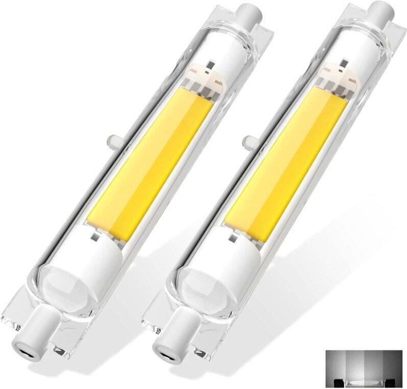 CHOYCLIT R7s LED-Lampe, R7S LED 118 mm, dimmbar, 13 W, Warmweiß 3000 K, kein Flimmern, lineare R7S LED-Lampe 118 mm, ers...