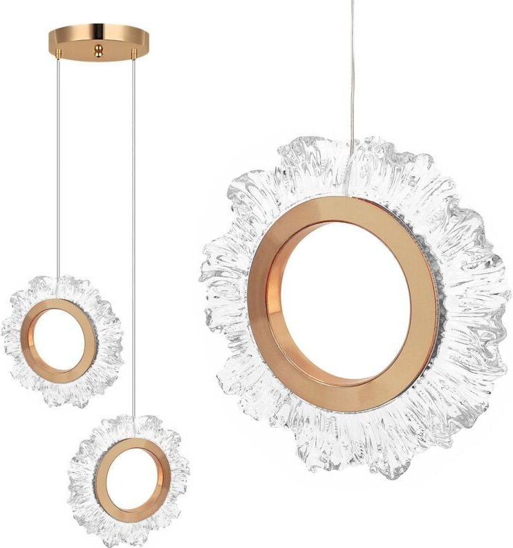 Toolight - led hängeleuchte LHJ103-2CP 18 gold, rose gold