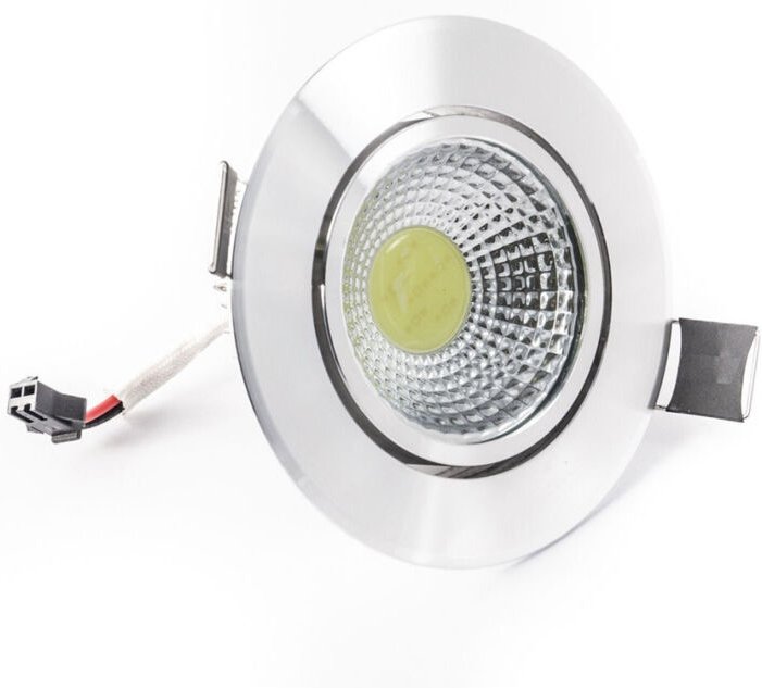 Trade Shop - 3W 5W 7W 12W 20W 30W cob-led-einbau-spotlight mit federn und hohen leistungsflossen - Silber