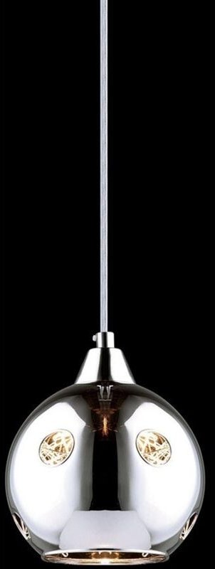 Italux Martin - Hängende Pendelleuchte Chrom 1 Licht mit Glasschirm, E14