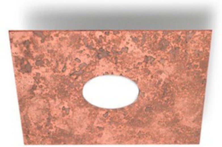 Kolarz - square - Lifestyle Metall Deckenleuchte - Vintage Copper Finish, 1x GX53