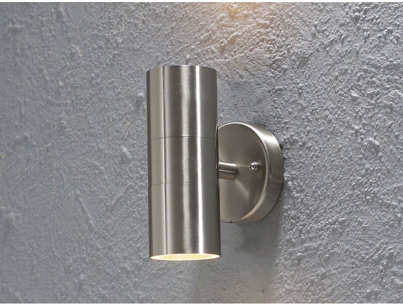Moderne led Up-Down Außenwandleuchte Höhe 17cm, Edelstahl