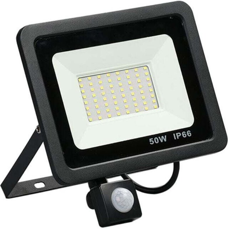 50-W-Außenleuchte mit Bewegungsmelder, 4500 Lumen, 6500 K, PIR-Sicherheitsleuchte, LED-Flutlicht, IP66, wasserdichte Tag...