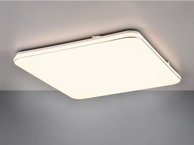 Reality Leuchten - Flache led Deckenleuchte blanca dimmbar, Warmweiß Quadrat, 53cm