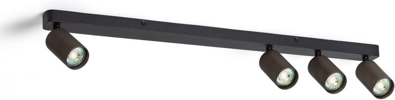 Ledkia - Deckenleuchte Aluminium Breixo 4 Strahler Bronze