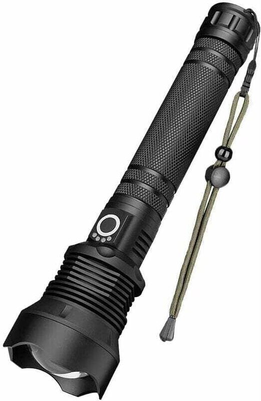 Extrem leistungsstarke LED-Taschenlampe, 90000 Lumen, wiederaufladbare Taschenlampe XHP70, verstellbar, zoombar, wasserd...