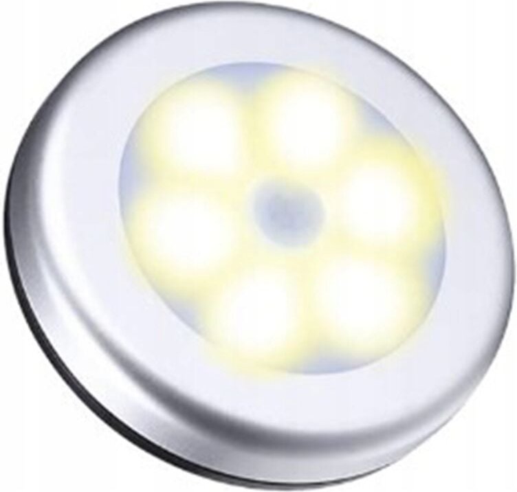 Schubladenleuchte mit BEWEGUNGSSENSOR, SILBER Batteriebetriebene Garderobenleuchte