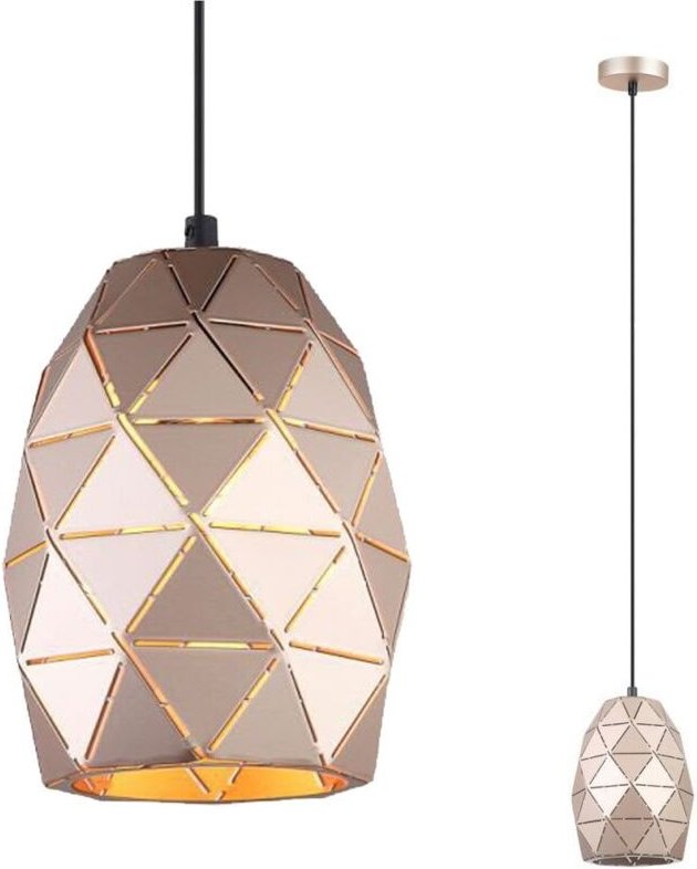 Harley - Moderner hängender Anhänger goldener Champagner 1 Licht, E27 - Italux