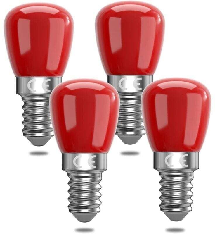 4er-Pack E14 3W rote LED-Lampen, dekorative rote E14 LED-Lampen, Ersatz für 25W, geeignet für Ambientebeleuchtung, Hallo...