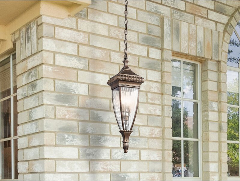 Elstead - Venetian Rain - 2 leichte Deckenlaterne im Freien, gebürstete Bronze, E14