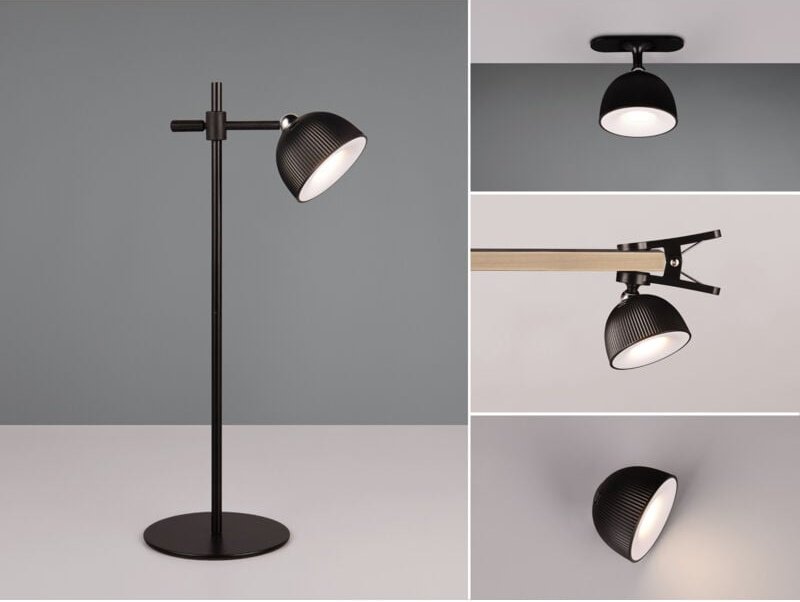 Reality Leuchten - led Akku Tischleuchte maxima 3 in 1, per usb aufladbar, Schwarz max. Höhe 41cm