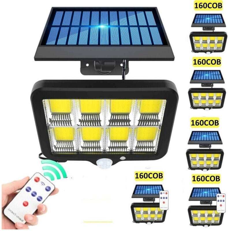 Trade Shop Traesio - Trade Shop - faro solare led mit faretto sensore di moviment 160 led cob GL-160C -