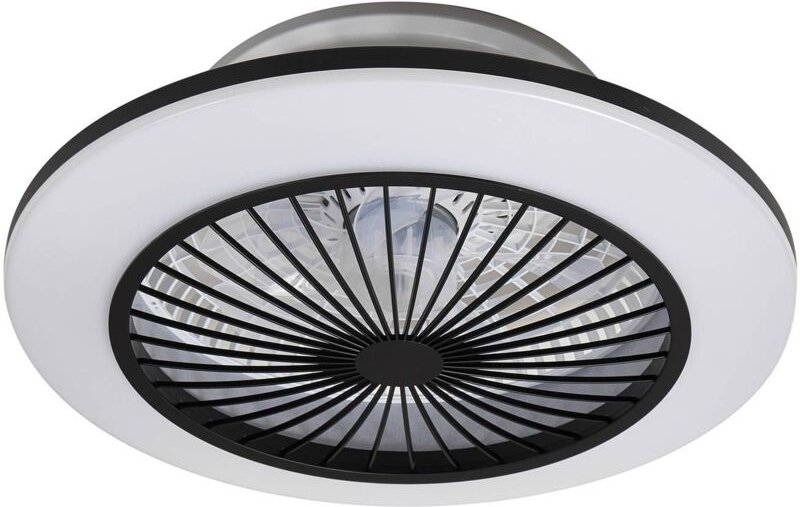 Deckenventilator mit Lampe 'Mamuti' aus Aluminium dimmbar mit Fernbedienung für Wohnzimmer & Esszimmer von Lindby