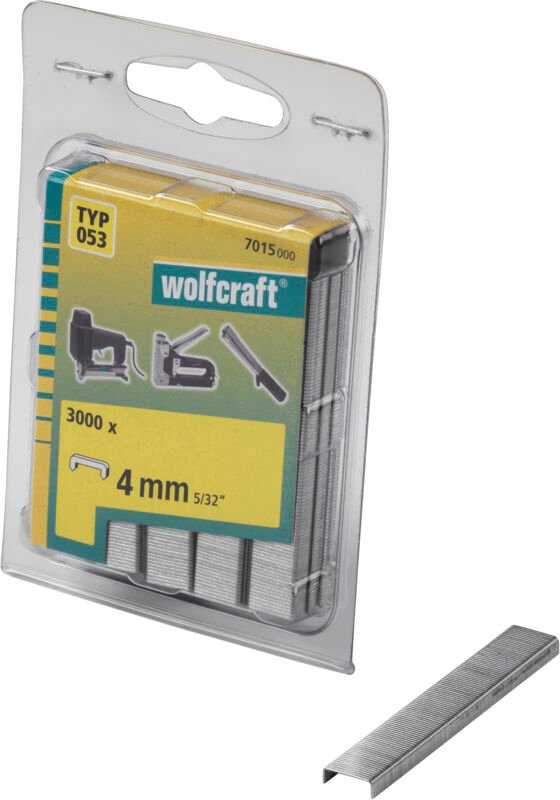 Wolfcraft - 3000 Klammern breit, Stahl Typ53 4mm - 7015000
