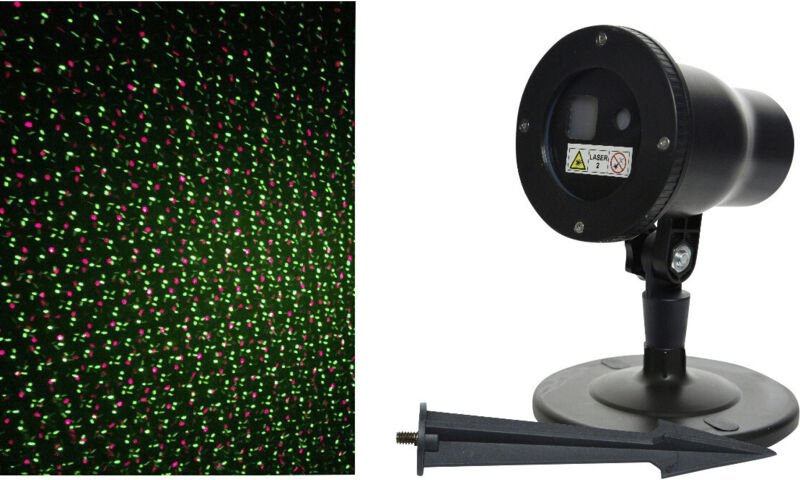 EDM - Kaemingk led Laser Projektor Flocken grün rot 10 x 13.5 x 40 cm Weihnachtslaternen