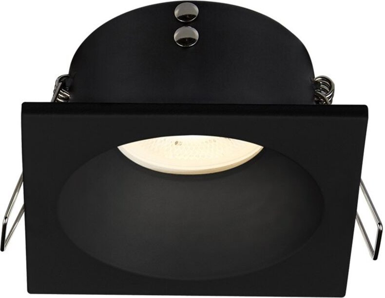 Quadratische schwarze Deckeneinbauleuchte IP65