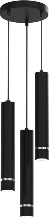 Pendelleuchte, Röhren, 3x Gu10, hängende Eiszapfen über dem Tisch, Insel, Schwarzchrom