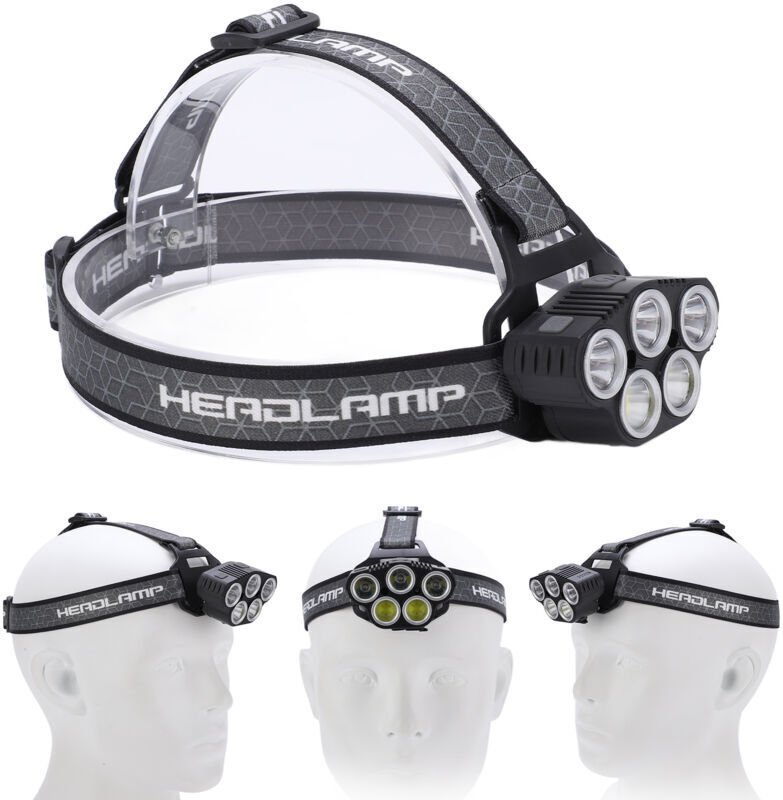 Wiederaufladbare Stirnlampe, wasserdicht (IPX4), sechs Helligkeitsstufen, benutzerfreundliches Infrarot-Sensorsystem, CO...