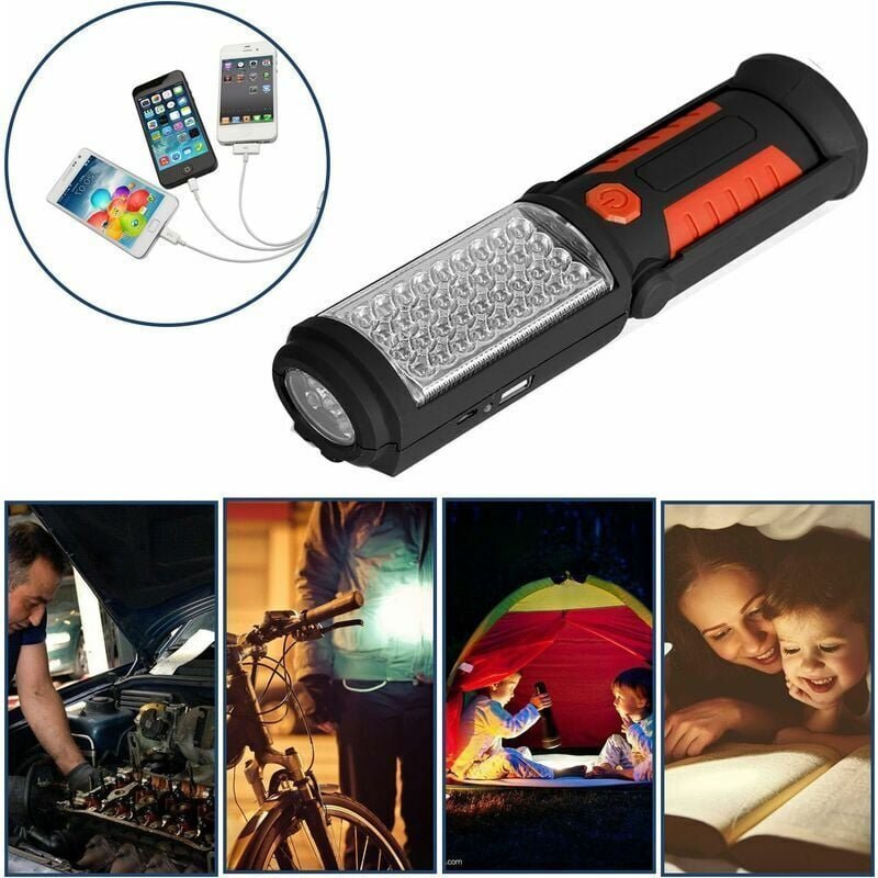 Aiperq - Kontrollleuchte, wiederaufladbare LED-Lampe, wiederaufladbare LED-Arbeitsleuchte mit magnetischer LED-Taschenla...