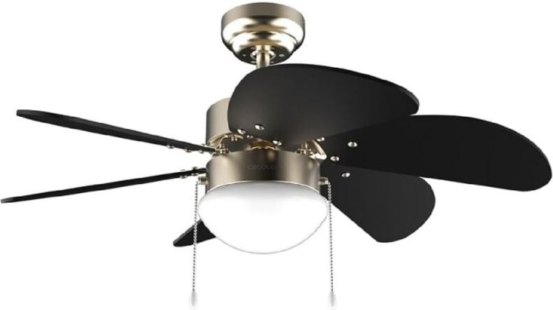 Deckenventilator mit Licht EnergySilence Aero 365 Gold & Holz - Cecotec