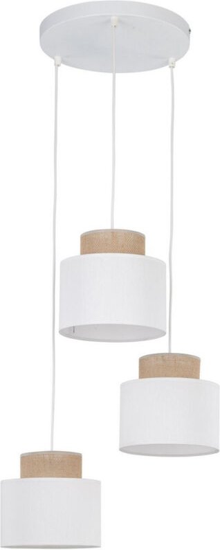 TK Duo Cluster Pendelleuchte Deckenleuchte Weiß, Braun 3xE27