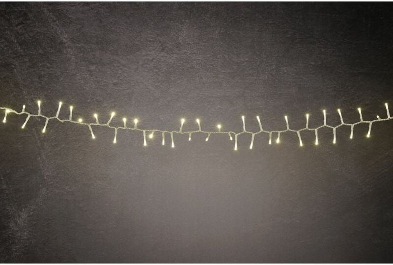 TrendLine LED-Lichterkette Premium Außen 15,6 m warmweiß-transparent mit Timer, Dimmer Lichterketten