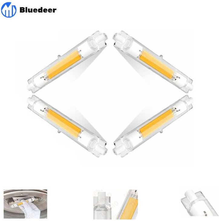 4 Stück R7S 118 mm LED-Lampe 30 W dimmbar, Warmweiß 3000 K, kein Flackern