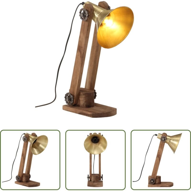 Industriestil - Schreibtischlampe 25 W Antik-Messing 23x13x52 cm E27