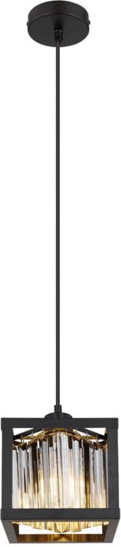 Pendelleuchte mathilde mit Rauchglas Kristallen 1-flammig, Breite 17cm