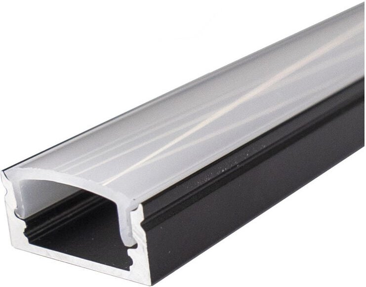 Profil Led Oberfläche 17x7,8mm Opal 2m Schwarz 1617082