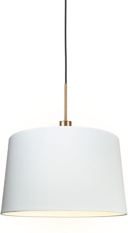Moderne Hängelampe Bronze mit Schirm 45 cm weiß - Combi 1