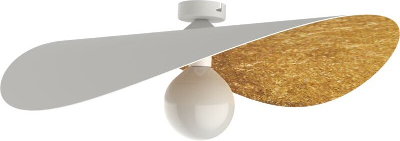 Thumbnail - Piuma plafoniera bianco foglia