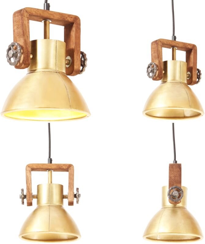 Hängelampe Industriestil 25 W Messing Rund 19 cm E27 - Messing Lampe - Eisen Lampe