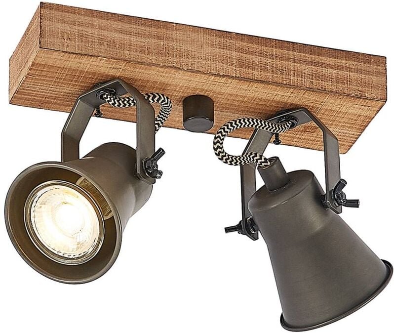 Strahler "Grandesa" aus Holz für Wohnzimmer & Esszimmer von Lindby