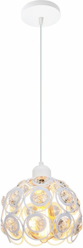 Pendelleuchte Kristall, Moderne Hängelampe mit Ø20cm Lampenschirm, MetAlles Kronleuchter Art Licht E27 Fassung für Wohnz...