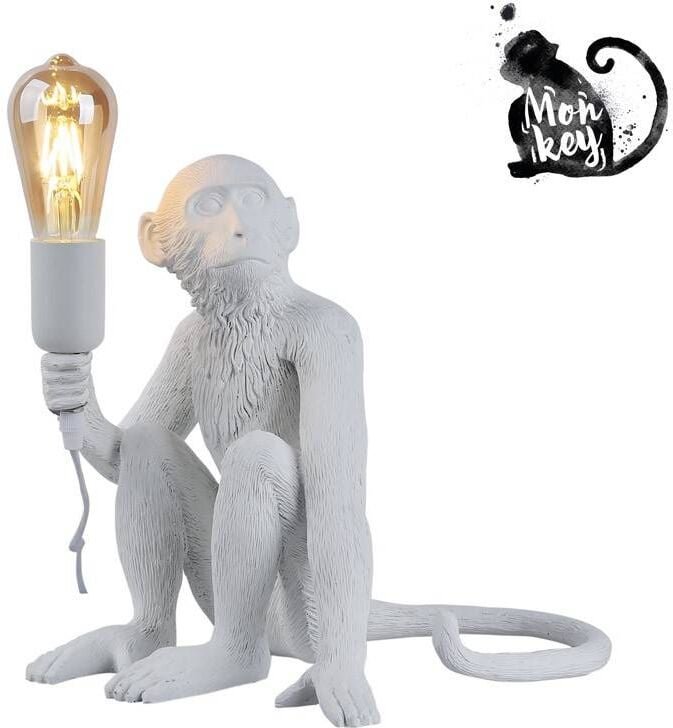 Affen-Tischleuchte „Rila“ aus Harz