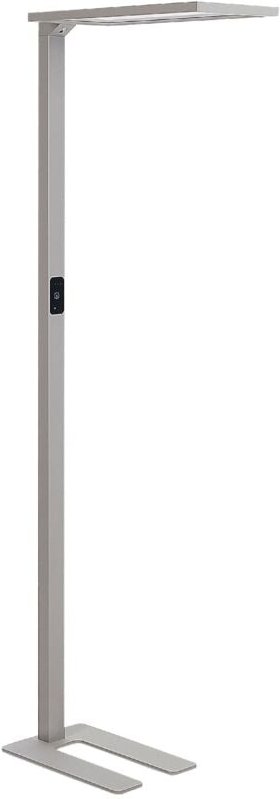LED-Stehlampe Silber Metall 196 cm mit Bewegungsmelder Dimmbar Tageslichtsensor Touchfunktion Langes Kabel Bogenlampe In...