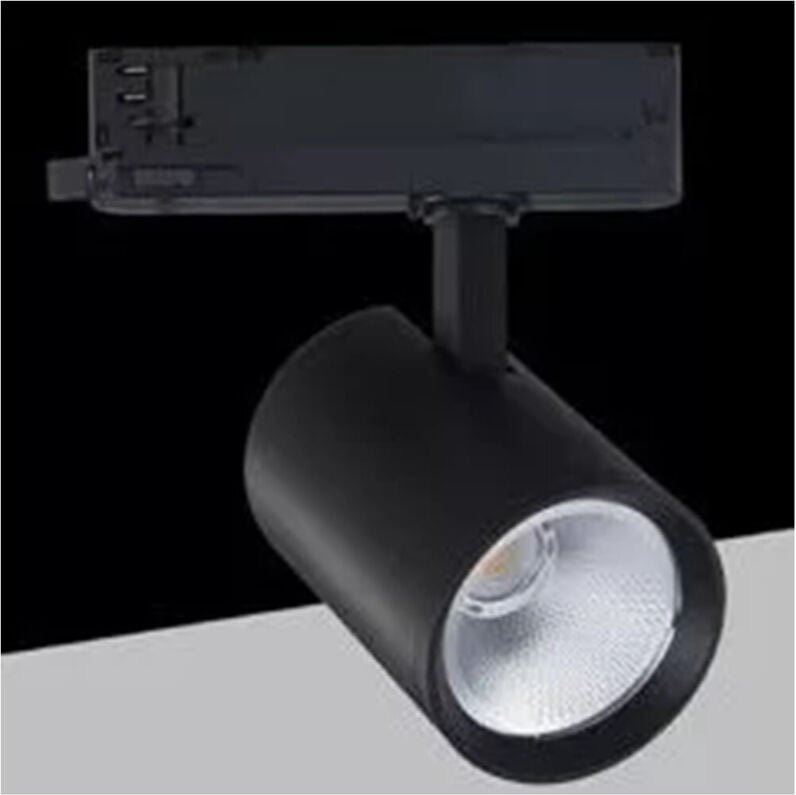 Trade Shop - FARETTO LED PER BINARIO TRIFASE 40W LAMPADA ORIENTABILE LUCE NATURALE 4000K IP20 GD19C30 - Schwarz