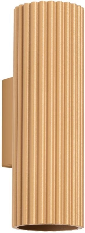 Thumbnail - Licht-erlebnisse - Wandlampe Aluminium GU10 20 cm hoch in Gold 2-flammig länglich Modern Wandleuchte