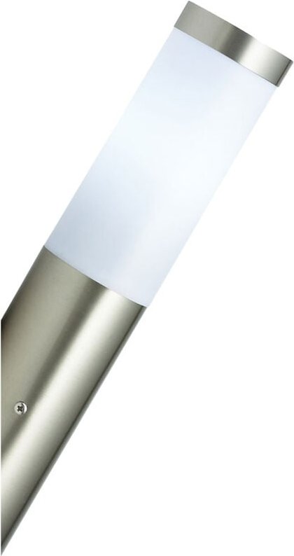 Wandleuchte Edelstahl Wandfackel für Außen Gartenleuchte Wandlampe Balkon, opal, 1x E27 Fassung, DxH 7,8x36,5 cm